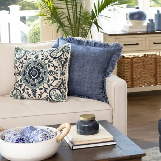 Kirkland's Home Embroidered Rope Edge French Claudia Pillow- Pillows