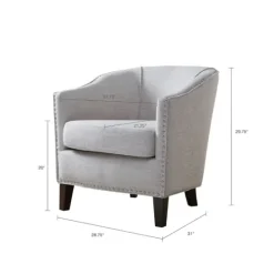 Kirkland's Home Emery Barrel Accent Chair- Accent Chairs