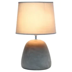 Kirkland's Home Emma Concrete Table Lamp With Shade- Table Lamps