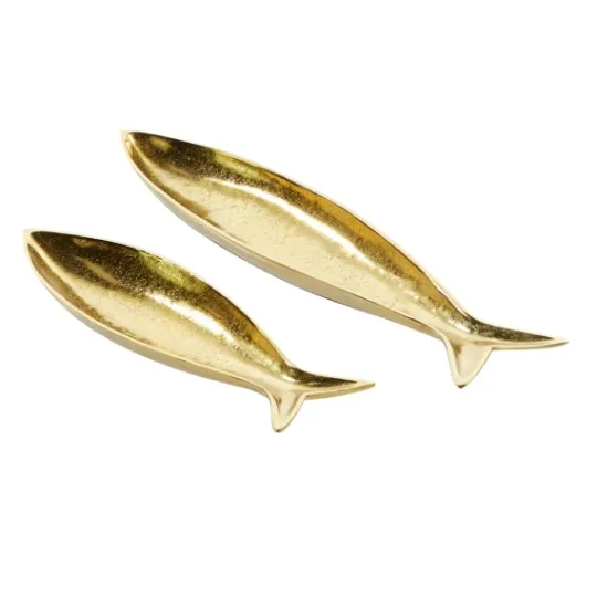Kirkland's Home En Coastal Fish 2-Pc. Decorative Tray Set- Decorative Trays