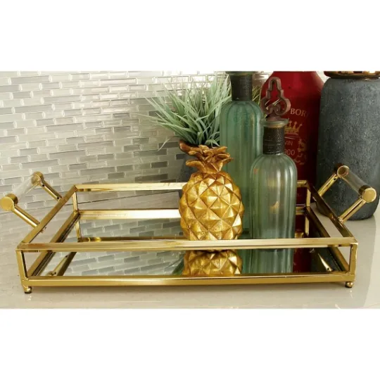 Kirkland's Home En Glammed Mirror Decorative Tray- Decorative Trays