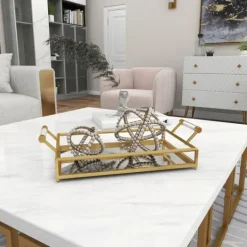 Kirkland's Home En Glammed Mirror Decorative Tray- Decorative Trays