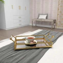 Kirkland's Home En Glammed Mirror Decorative Tray- Decorative Trays
