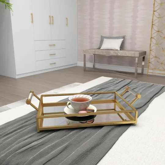 Kirkland's Home En Glammed Mirror Decorative Tray- Decorative Trays