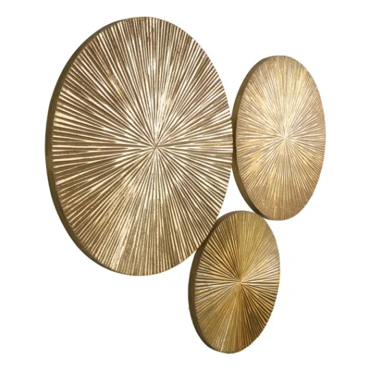 Kirkland's Home En Ribbed Sunburst Wall Plates, Set Of 3- Wall Plaques