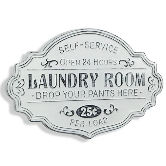Kirkland's Home Enamel Laundry Room Wall Plaque- Wall Quotes & Signs