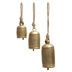 Kirkland's Home Engraved Hanging Decorative Bells, Set Of 3- Decorative Accents