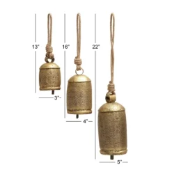 Kirkland's Home Engraved Hanging Decorative Bells, Set Of 3- Decorative Accents