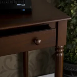 Kirkland's Home Espresso Classic 2-Drawer Wood Desk- Office Furniture
