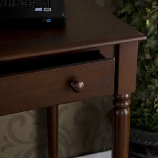 Kirkland's Home Espresso Classic 2-Drawer Wood Desk- Office Furniture