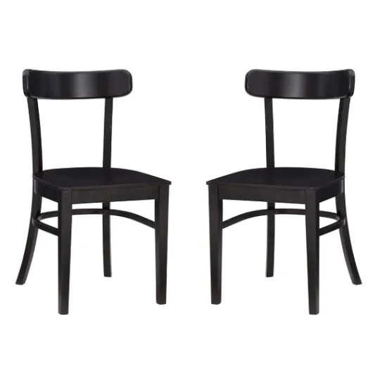 Kirkland's Home Espresso Curved Plank 2-Pc. Accent Chair Set- Accent Chairs