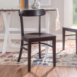 Kirkland's Home Espresso Curved Plank 2-Pc. Accent Chair Set- Accent Chairs