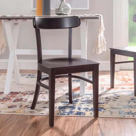 Kirkland's Home Espresso Curved Plank 2-Pc. Accent Chair Set- Accent Chairs