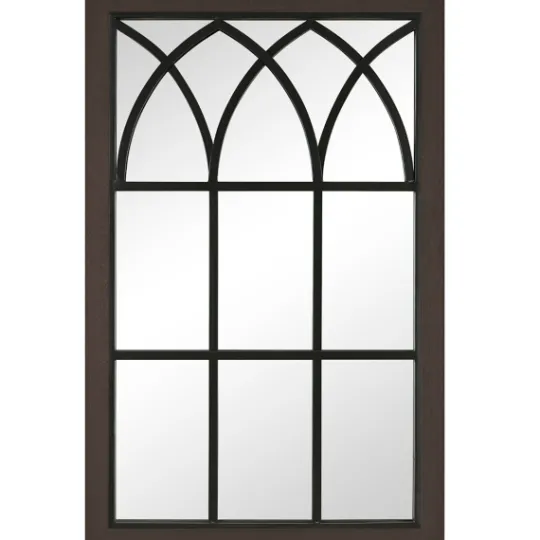 Kirkland's Home Espresso Grandview Arched Frame Wall Mirror- Decorative Mirrors