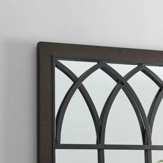 Kirkland's Home Espresso Grandview Arched Frame Wall Mirror- Decorative Mirrors