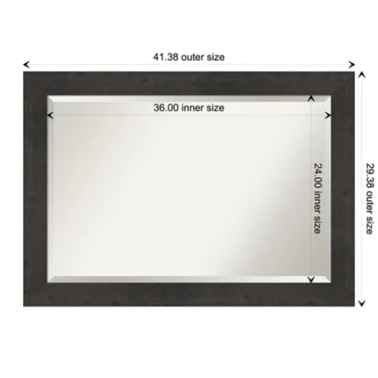 Kirkland's Home Espresso Plank Beveled Mirror- Framed Mirrors