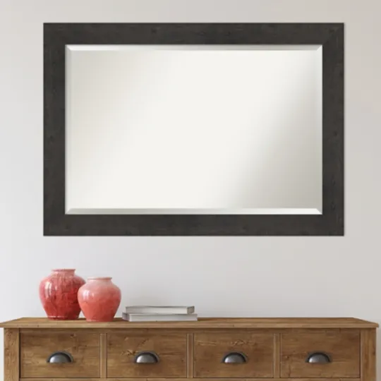 Kirkland's Home Espresso Plank Beveled Mirror- Framed Mirrors