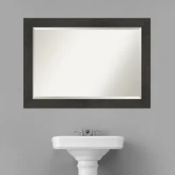 Kirkland's Home Espresso Plank Beveled Mirror- Framed Mirrors