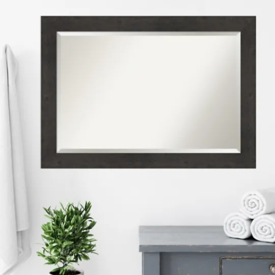 Kirkland's Home Espresso Plank Beveled Mirror- Framed Mirrors