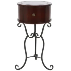 Kirkland's Home Espresso Round Accent Table- Accent & End Tables
