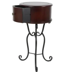 Kirkland's Home Espresso Round Accent Table- Accent & End Tables