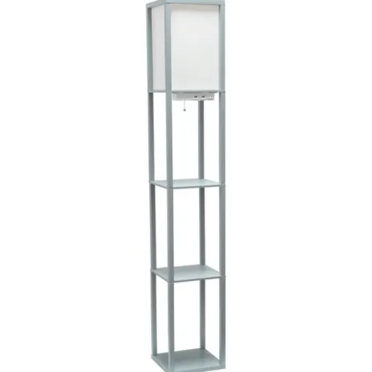 Kirkland's Home Etagere Shelf Charging Floor Lamp- Floor Lamps