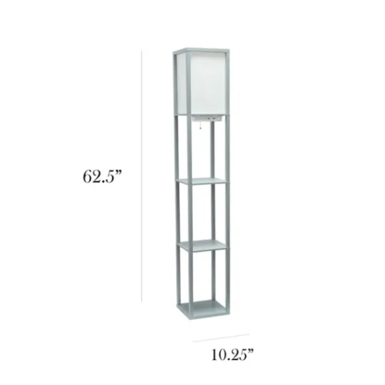 Kirkland's Home Etagere Shelf Charging Floor Lamp- Floor Lamps