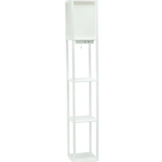Kirkland's Home Etagere Shelf Charging Floor Lamp- Floor Lamps