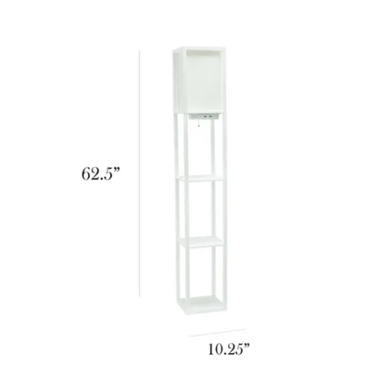 Kirkland's Home Etagere Shelf Charging Floor Lamp- Floor Lamps