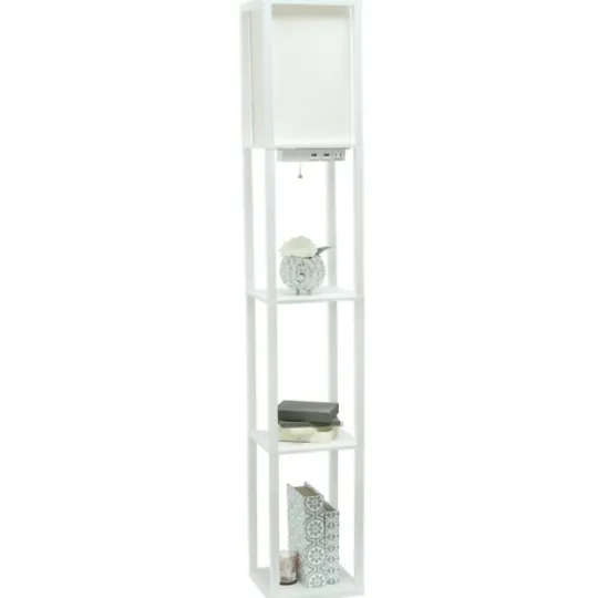 Kirkland's Home Etagere Shelf Charging Floor Lamp- Floor Lamps
