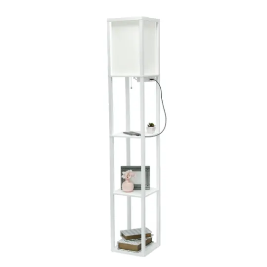 Kirkland's Home Etagere Shelf Charging Floor Lamp- Floor Lamps