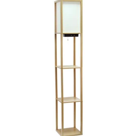 Kirkland's Home Etagere Shelf Charging Floor Lamp- Floor Lamps