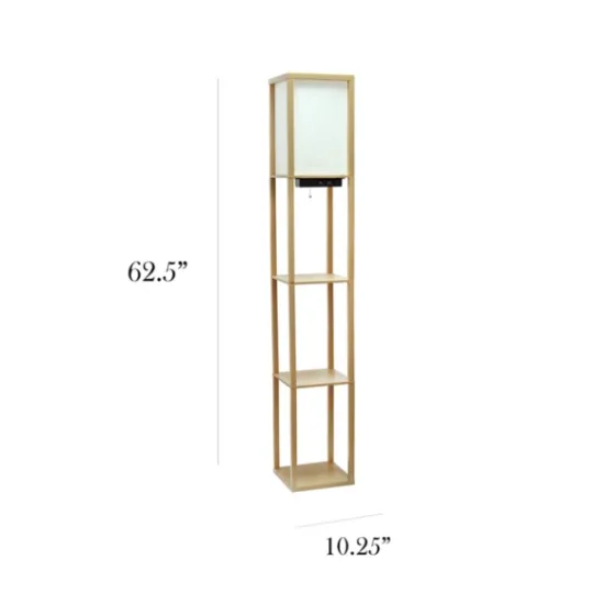 Kirkland's Home Etagere Shelf Charging Floor Lamp- Floor Lamps