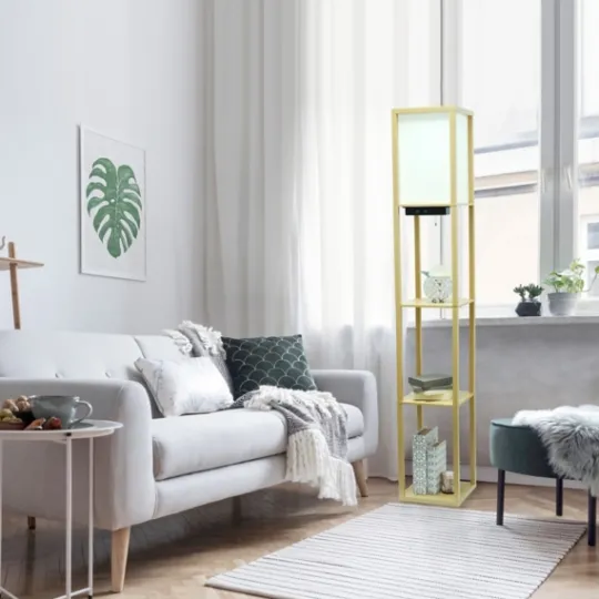 Kirkland's Home Etagere Shelf Charging Floor Lamp- Floor Lamps