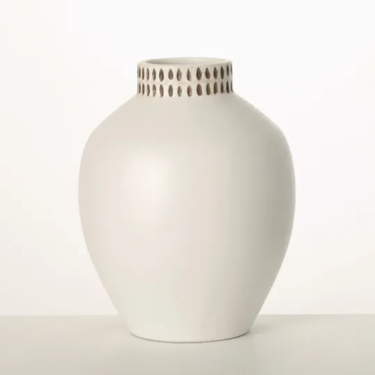 Kirkland's Home Etched Ceramic Urn Vase- Vases