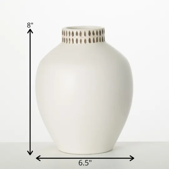 Kirkland's Home Etched Ceramic Urn Vase- Vases