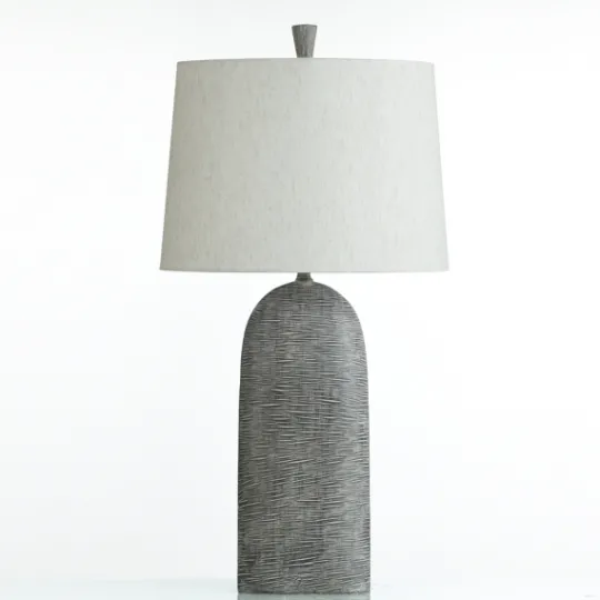 Kirkland's Home Etched Gray Transitional Table Lamp- Table Lamps