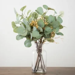 Kirkland's Home Eucalyptus And Baby'S Breath Arrangement In Vase- Arrangements & Greenery
