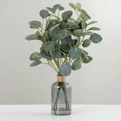 Kirkland's Home Eucalyptus Arrangement In Gray Bottle Vase- Arrangements & Greenery