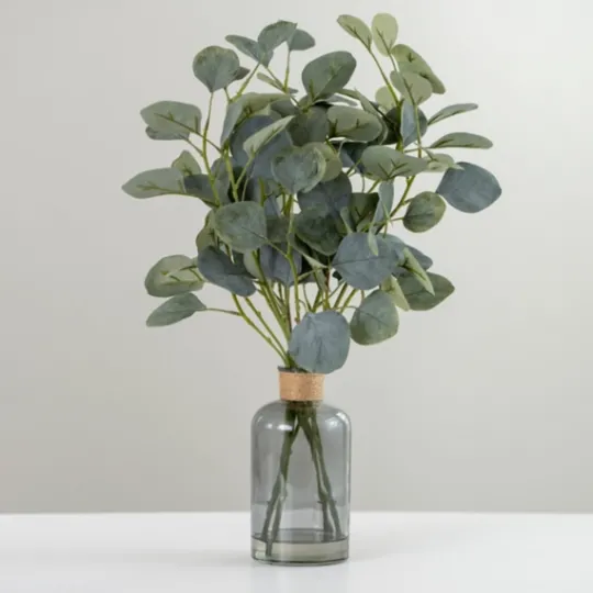 Kirkland's Home Eucalyptus Arrangement In Gray Bottle Vase- Arrangements & Greenery
