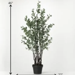 Kirkland's Home Eucalyptus Tree In Black Planter- Trees & Topiaries