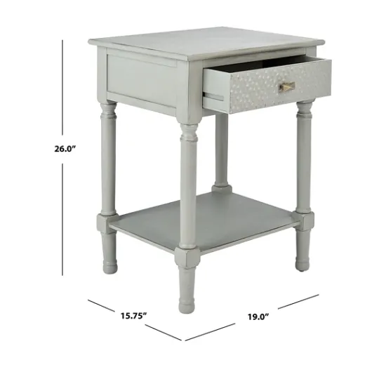 Kirkland's Home Evelina Textured Single Drawer Accent Table- Accent & End Tables