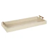 Kirkland's Home Evelyn Cream Narrow Decorative Tray- Decorative Trays