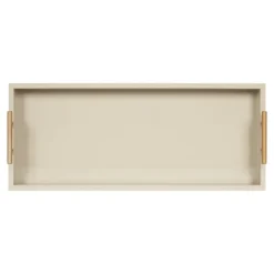 Kirkland's Home Evelyn Cream Narrow Decorative Tray- Decorative Trays