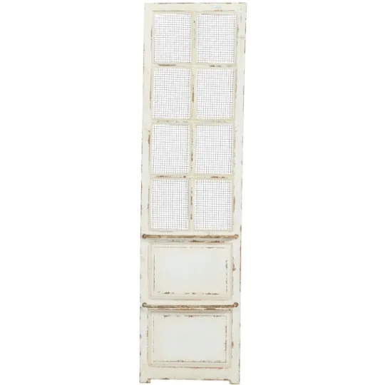 Kirkland's Home Evie Distressed Ivory Wood Door Wall Plaque- Wall Plaques