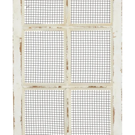 Kirkland's Home Evie Distressed Ivory Wood Door Wall Plaque- Wall Plaques
