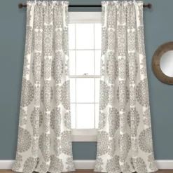 Kirkland's Home Evie Medallion Curtain Panel Set, 95 In.- Curtains & Drapes