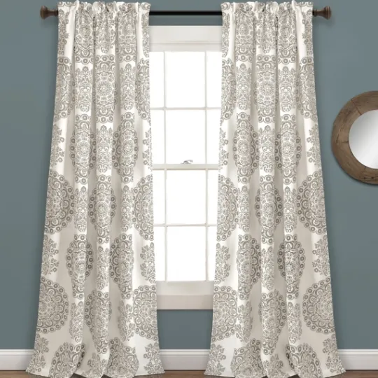 Kirkland's Home Evie Medallion Curtain Panel Set, 95 In.- Curtains & Drapes