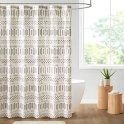 Kirkland's Home Eyelash Fringe Shower Curtain- Shower Curtains