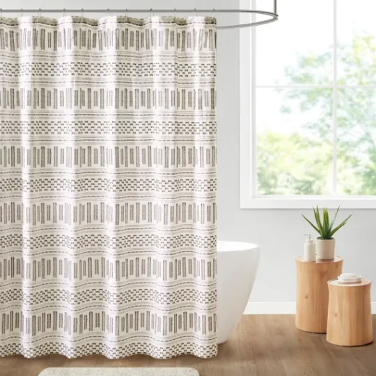 Kirkland's Home Eyelash Fringe Shower Curtain- Shower Curtains
